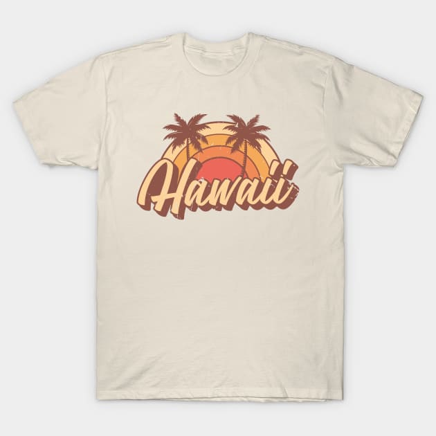 Hawaii Vintage Summer Vacation Design T-Shirt by dk08